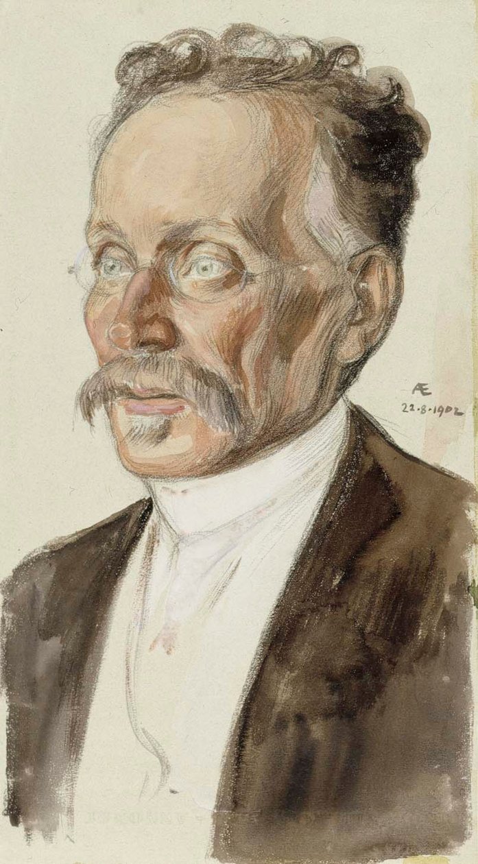 Retrato do professor J. W. Runeberg de Albert Edelfelt