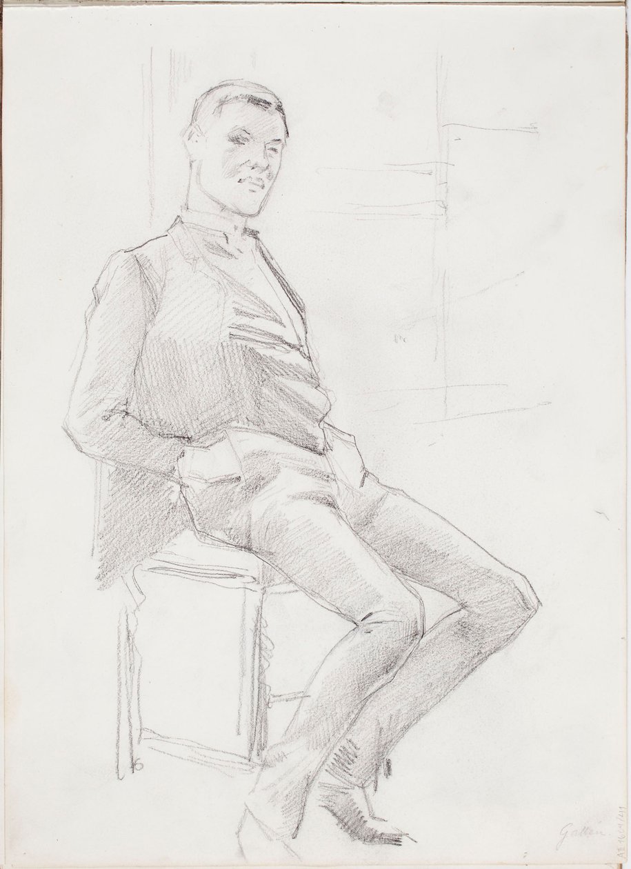 Retrato de um homem de Albert Edelfelt