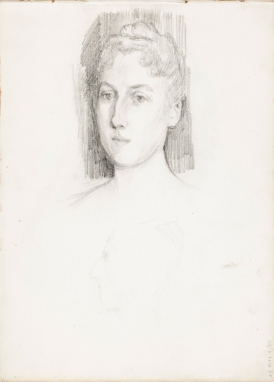 Retrato de uma mulher de Albert Edelfelt