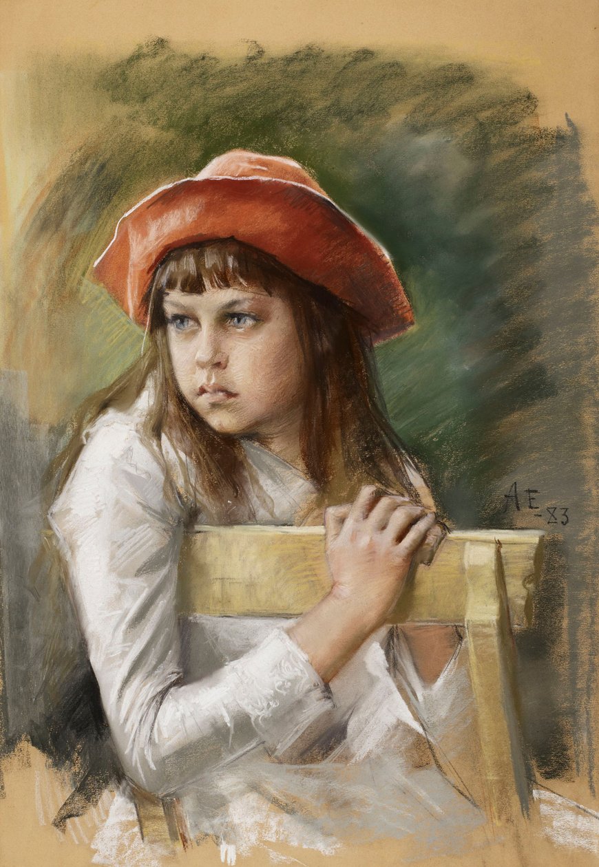 Retrato da irmã do artista, Berta Edelfelt de Albert Edelfelt
