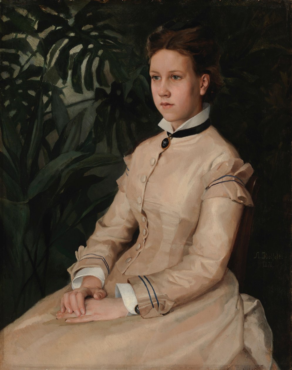 Retrato da irmã do artista, Ellen Edelfelt de Albert Edelfelt