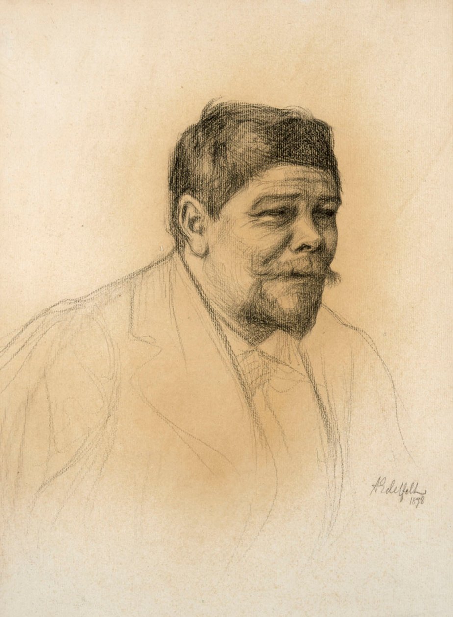 Retrato do escultor Robert Stigell de Albert Edelfelt