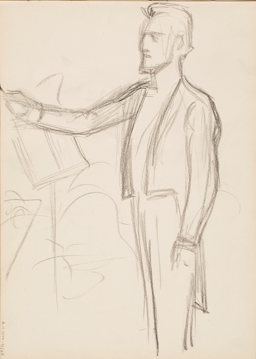 Robert Kajanus, esboço para retrato de Albert Edelfelt