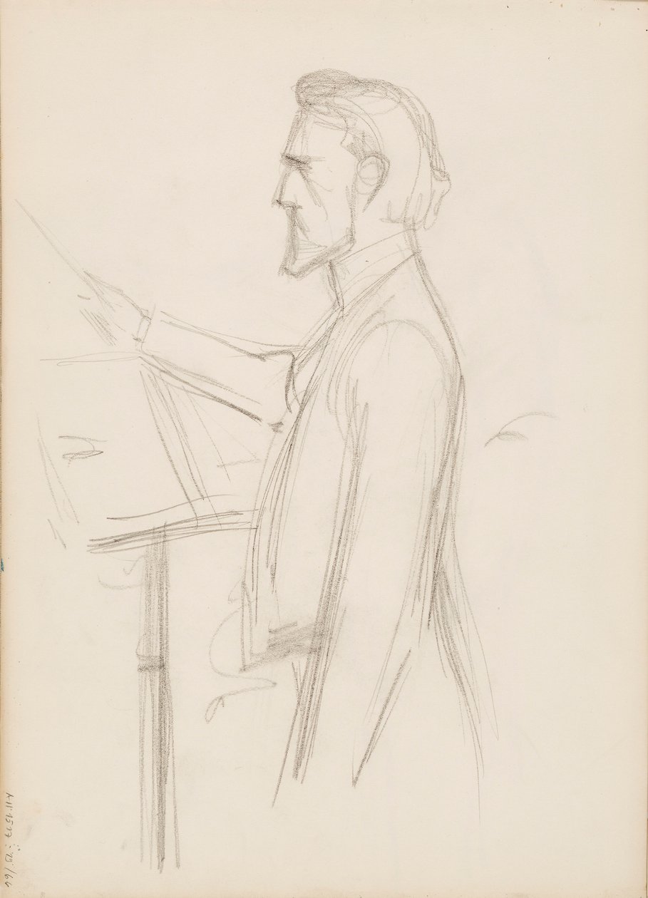 Robert Kajanus, esboço para retrato de Albert Edelfelt