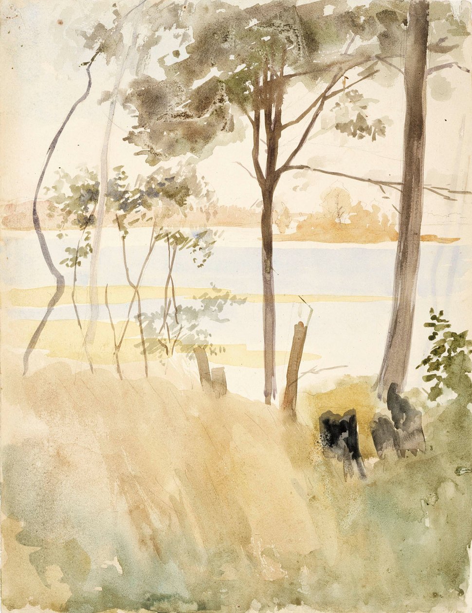 A costa em Haikko no outono de Albert Edelfelt
