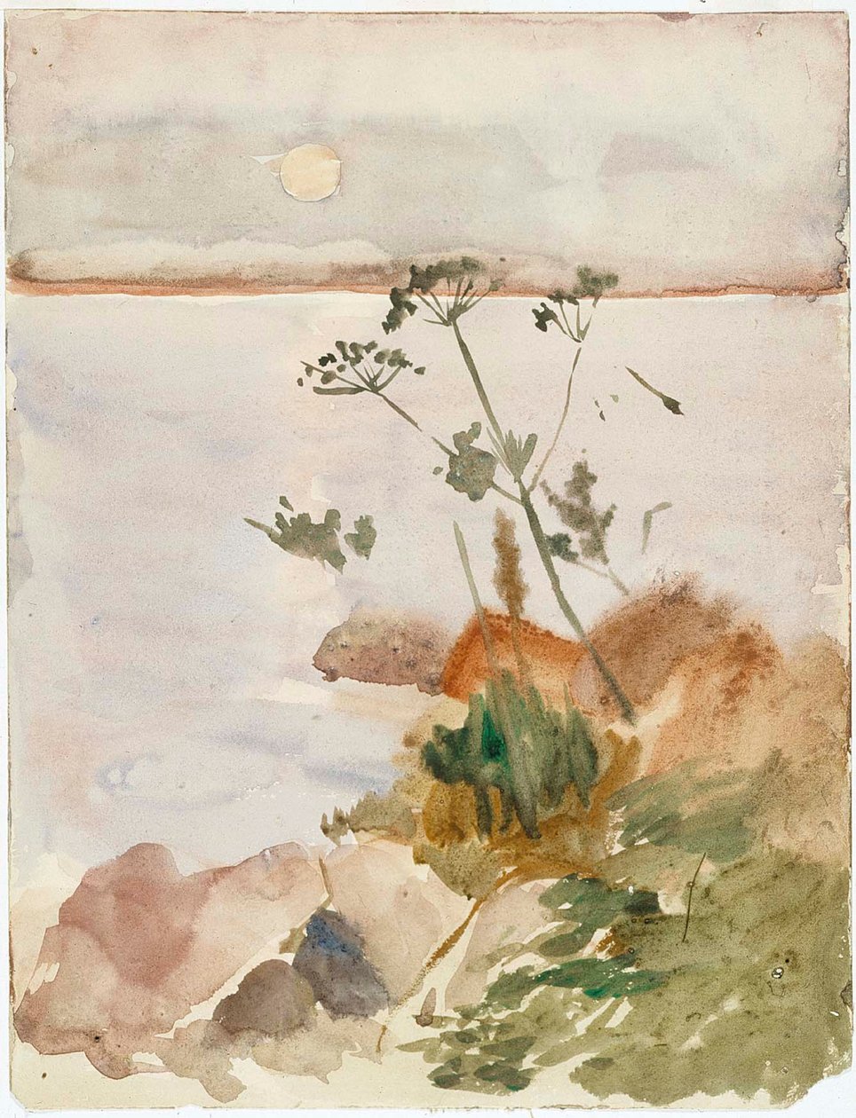Costa marítima ao luar de Albert Edelfelt