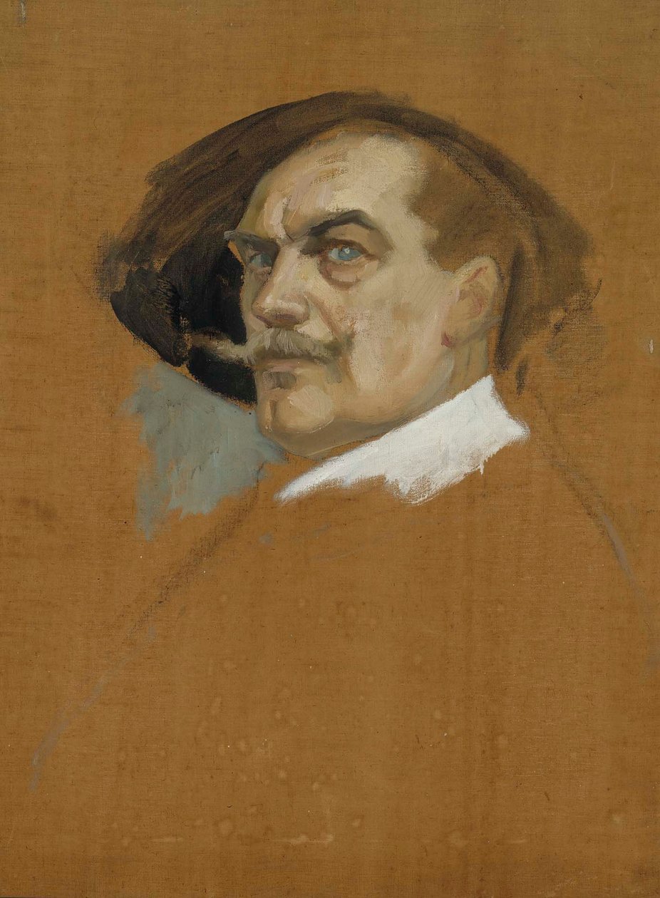Autorretrato com um vestido do século XVII, estudo de Albert Edelfelt