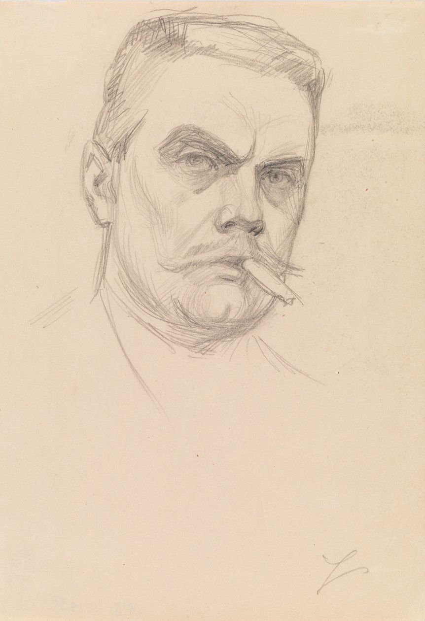 Auto-retrato com um charuto de Albert Edelfelt