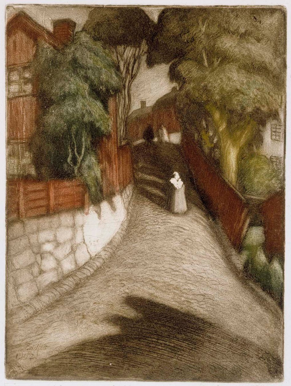 Rua em Porvoo de Albert Edelfelt