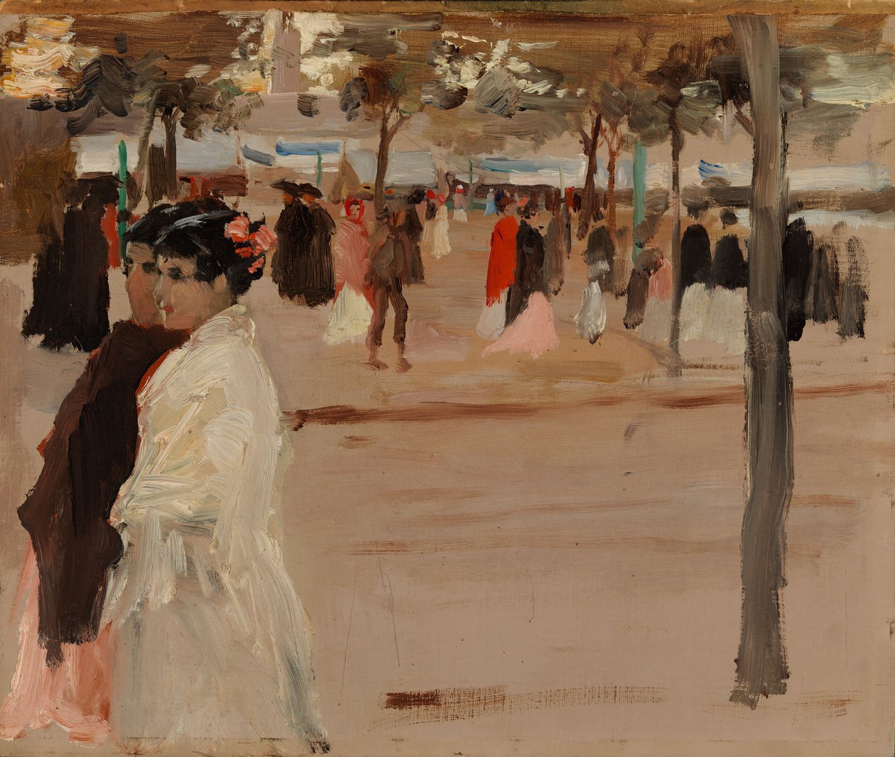 Estudo para a estrada da margem, Sevilha de Albert Edelfelt