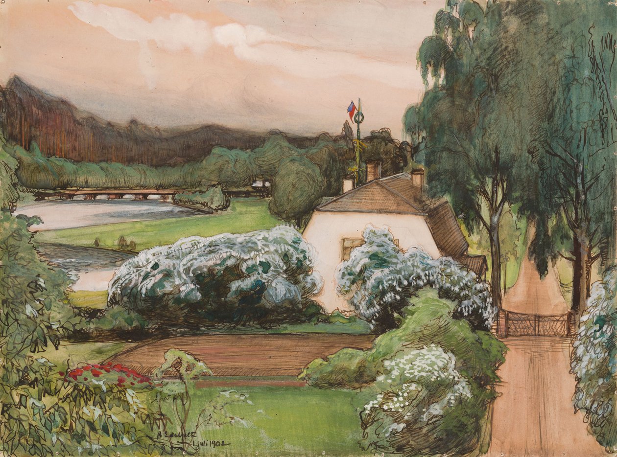 A Casa do Capataz na Quinta de Saari de Albert Edelfelt