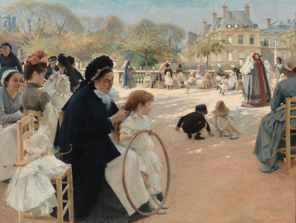 Os Jardins do Luxemburgo, Paris de Albert Edelfelt