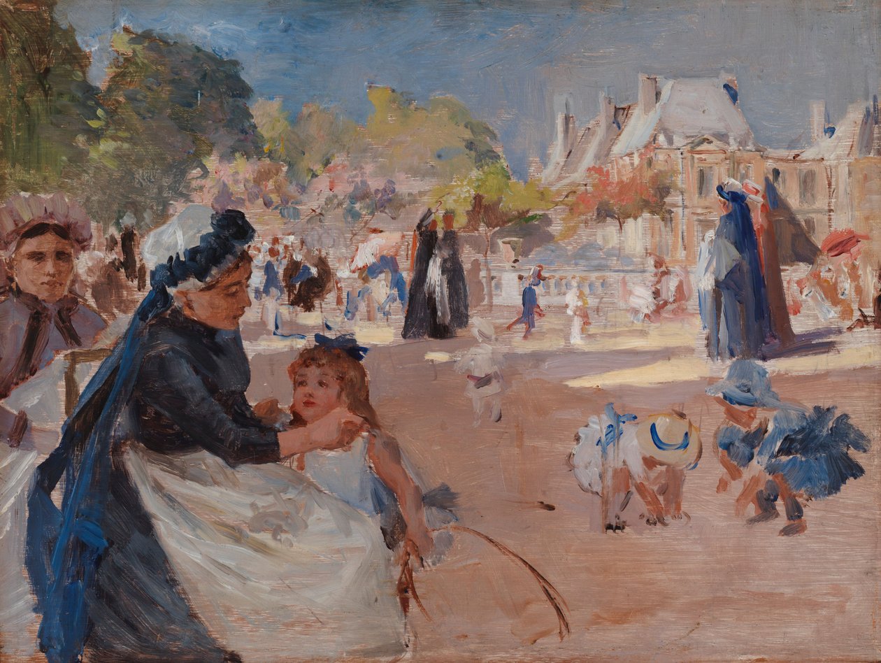 Os Jardins do Luxemburgo, Paris, estudo final de Albert Edelfelt