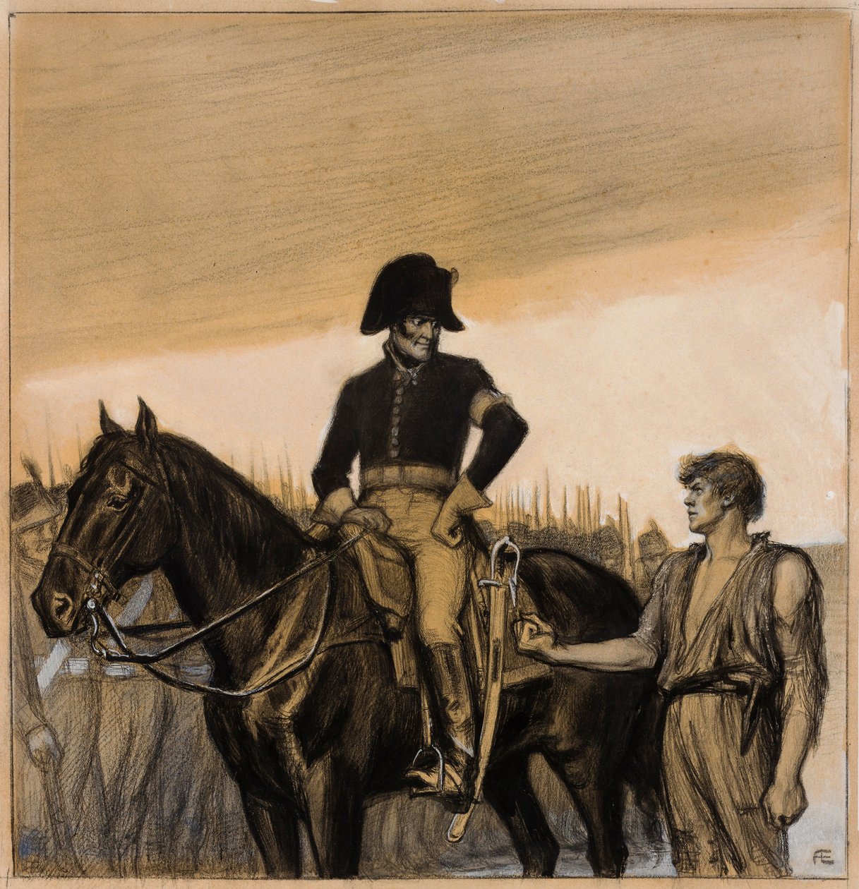 Este Punho é a Minha Proteção (ilustração original para os Contos do Alferes Stål) de Albert Edelfelt