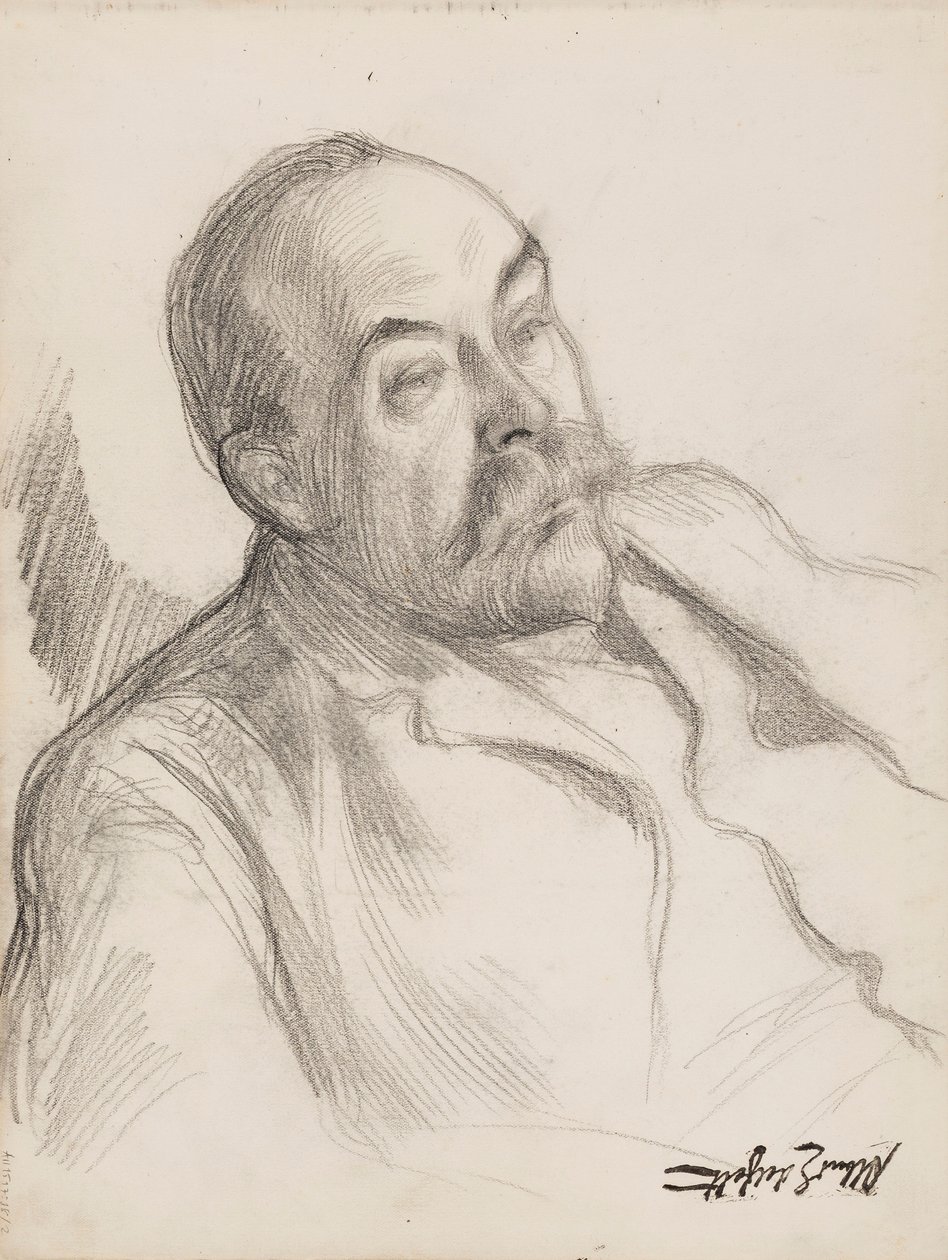 Esboço de retrato de homem de Albert Edelfelt