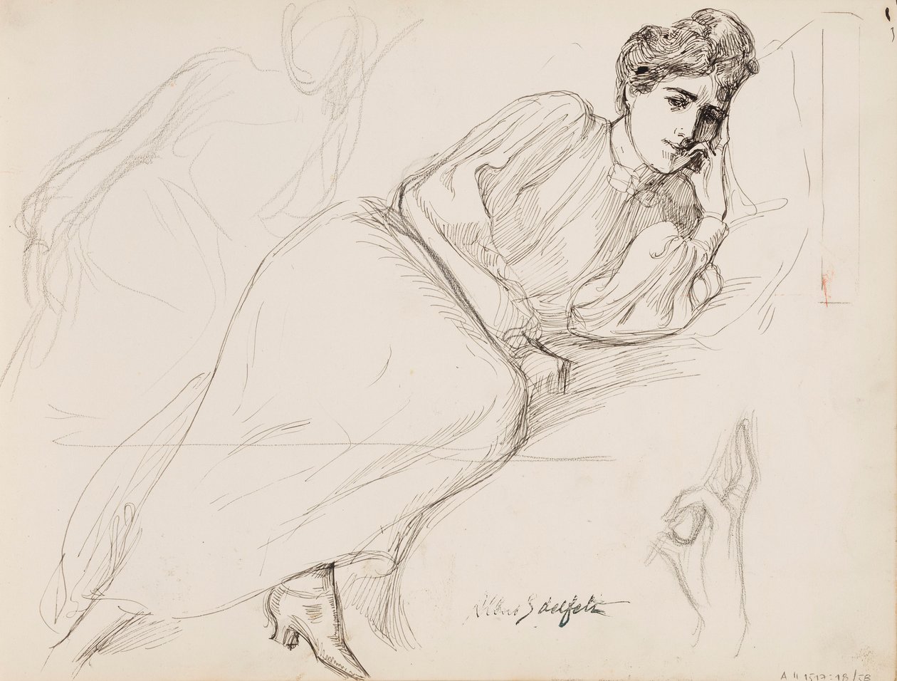 Mulher em repouso de Albert Edelfelt