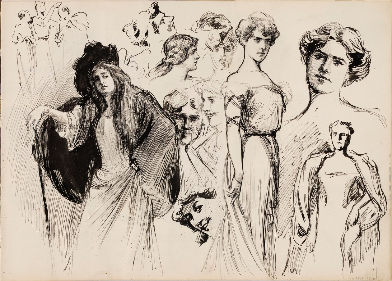Figuras femininas de Albert Edelfelt