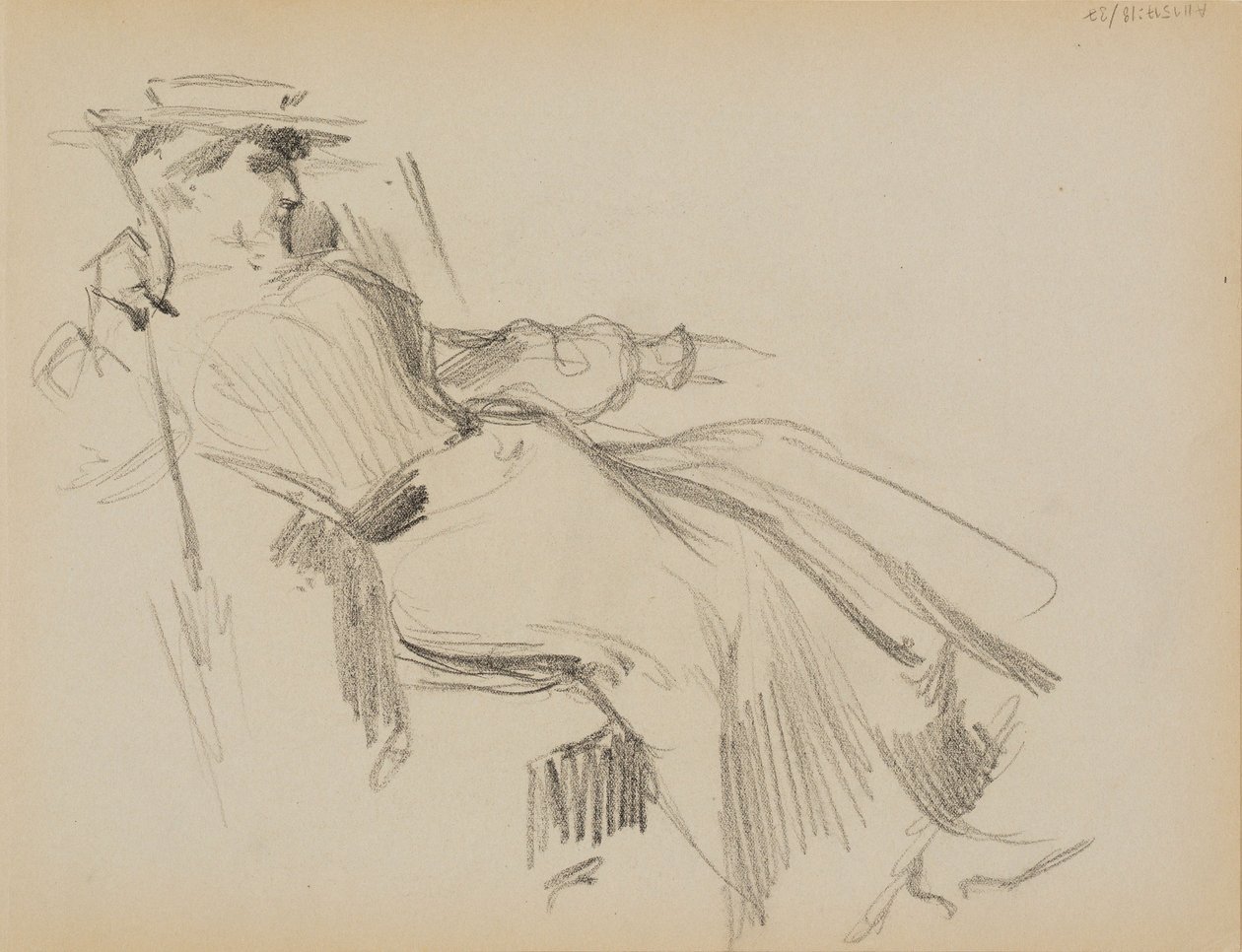 Mulher sentada de Albert Edelfelt