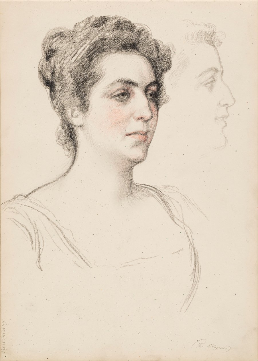 Esboço para um retrato de uma mulher de Albert Edelfelt