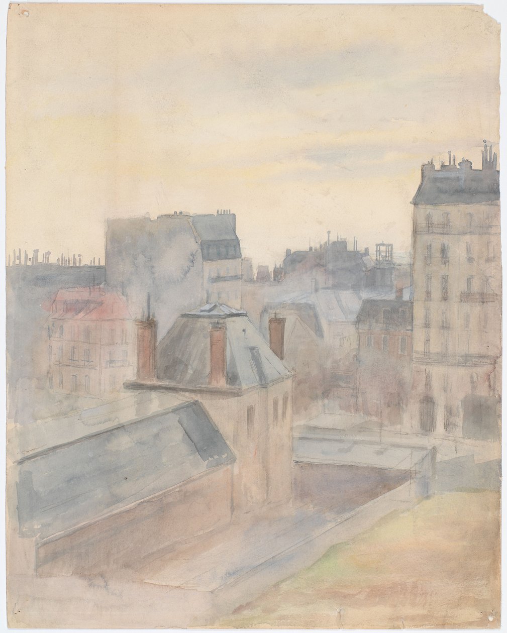 Vista da casa do artista em Paris de Albert Edelfelt