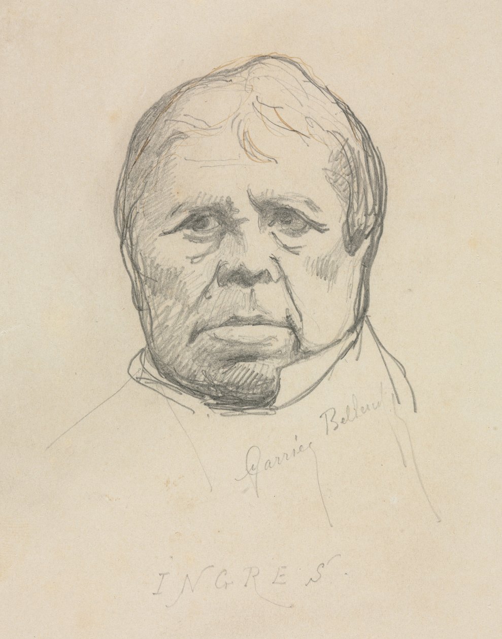 Retrato de Ingres. de Albert Ernest Carrier Belleuse