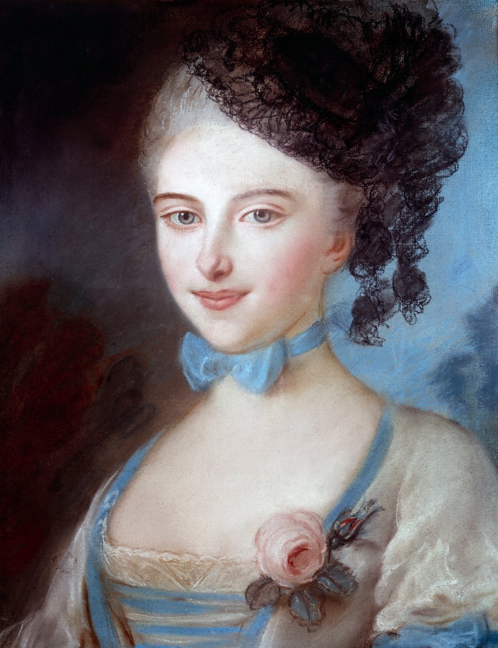 Retrato de Laure Sallambier, mãe de Balzac (1778-1854), mãe de Honore de Balzac. Pintura de Pastel de Albert Ernest Carrier Belleuse (1824-1887) de Albert Ernest Carrier Belleuse