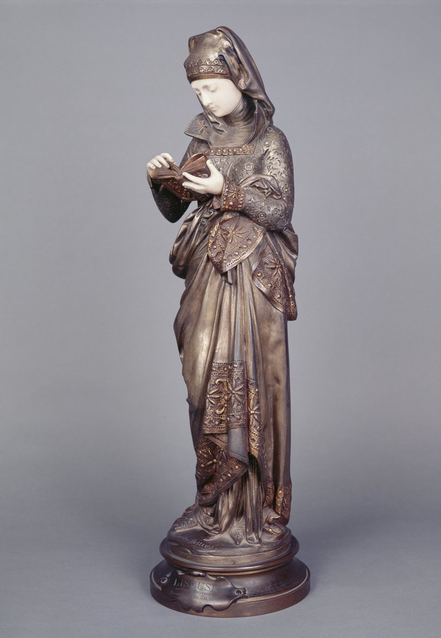 O Leitor (escultura em marfim e bronze) de Albert Ernest Carrier Belleuse