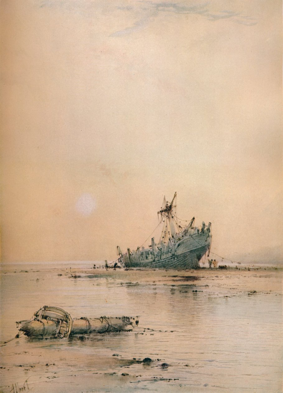 Maré baixa em Leigh, c1899 de Albert Ernest Markes