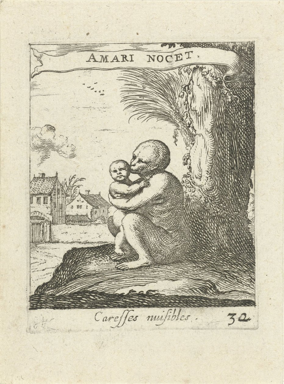Aap em espécie Moraliserende liefdesemblemen (título da série) Lemas e emblemas do amor moralizam (título da série) de Albert Flamen