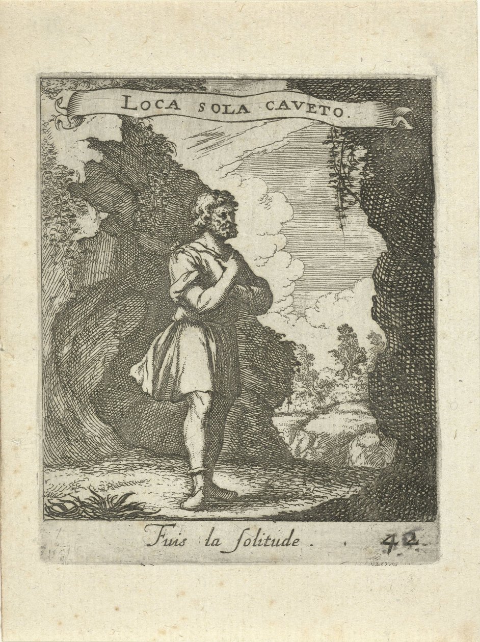 Homem em uma caverna Moralizing Love Emblems (título da série) Devises et emblesmes d