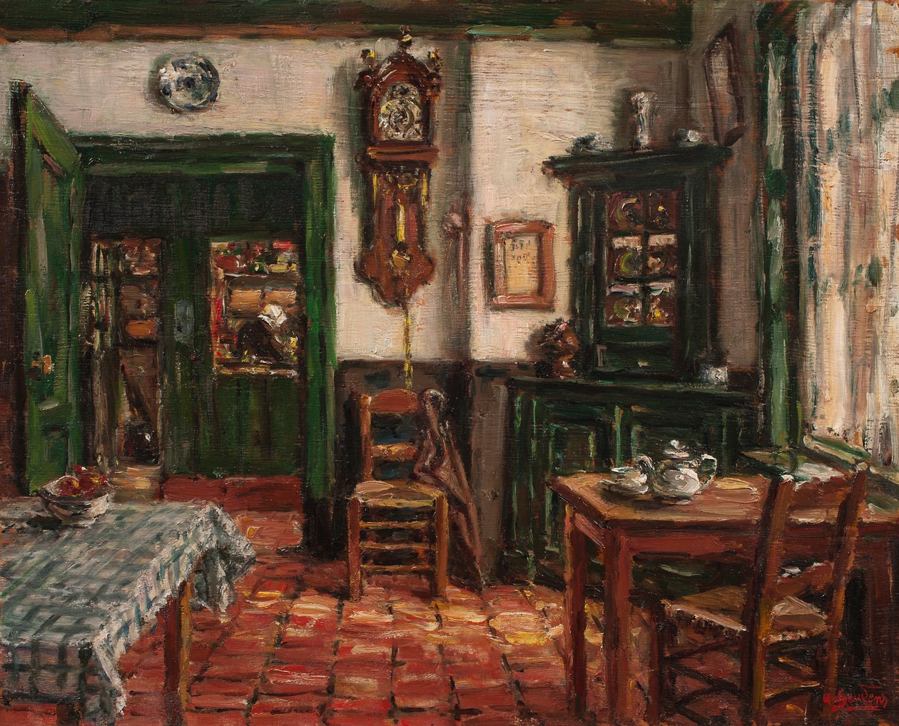 The Inn, Zeeland (óleo sobre painel) de Albert Geudens