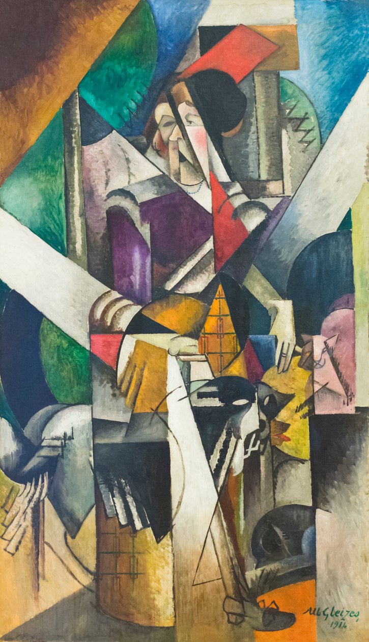 Mulher com animais (Madame Raymond Duchamp-Villon) de Albert Gleizes