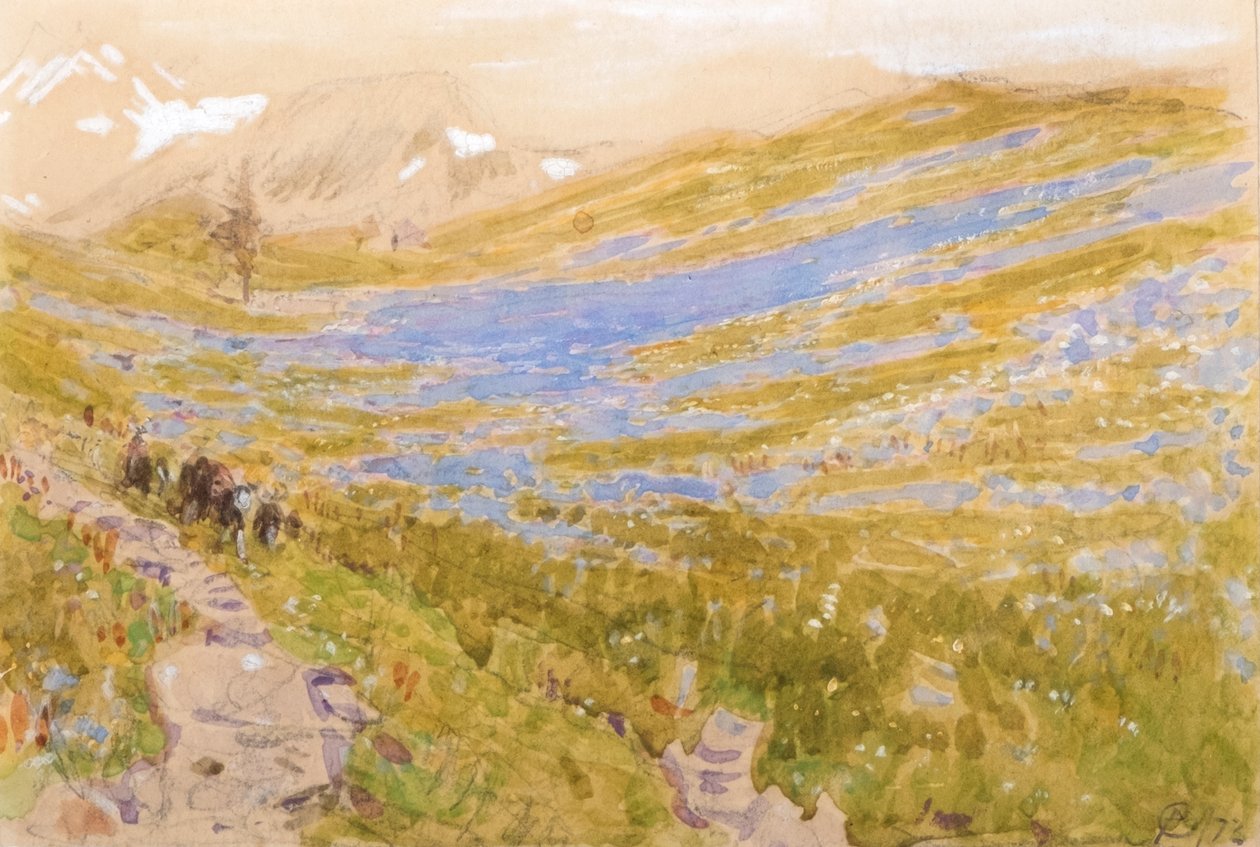 Uma visão alpina de Albert Goodwin