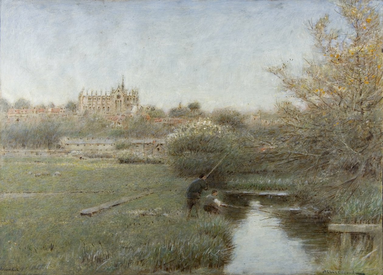 Arundel (aquarela, cor do corpo, caneta e tinta no papel) de Albert Goodwin