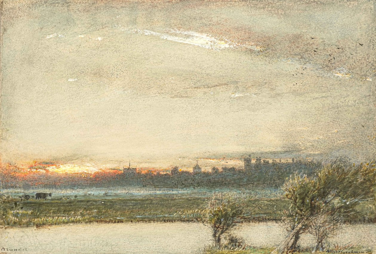 Castelo de Arundel, Sussex (aguarela) de Albert Goodwin