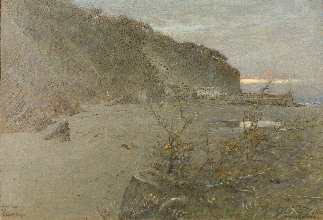 Outono em Clovelly de Albert Goodwin