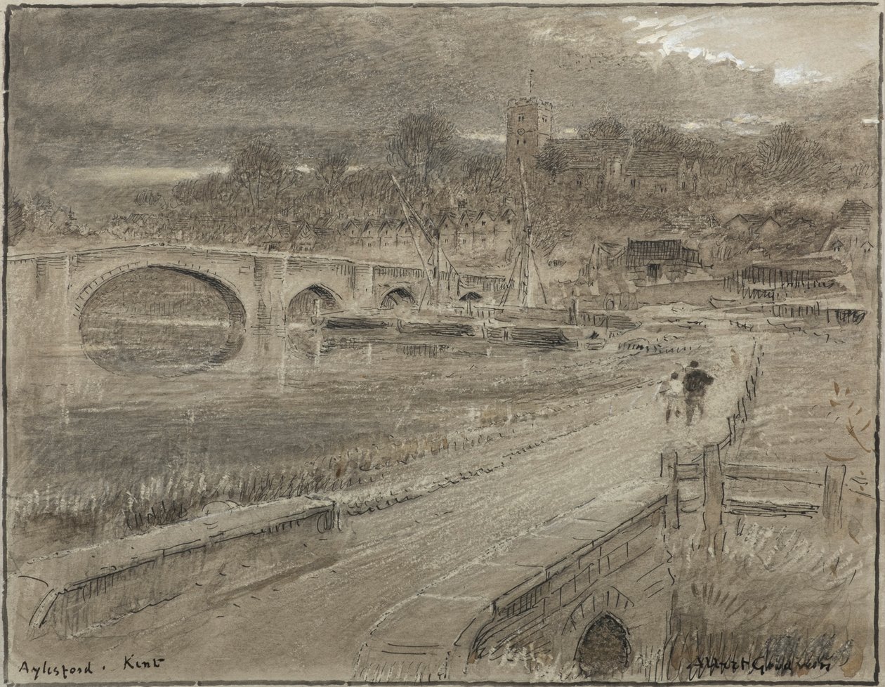 Aylesford, Kent (aguarela) de Albert Goodwin