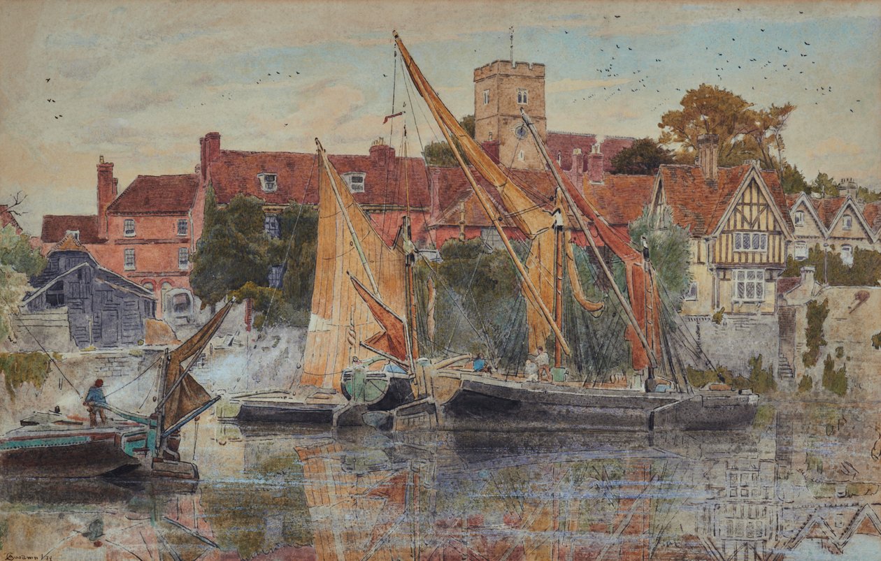 Aylesford no Medway de Albert Goodwin