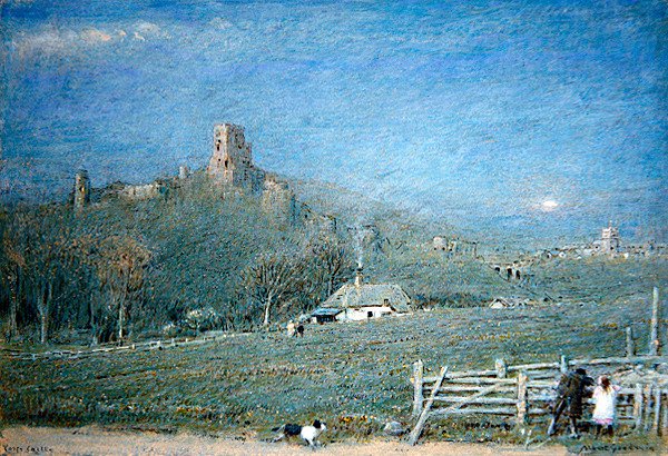 Castelo de Corfe de Albert Goodwin