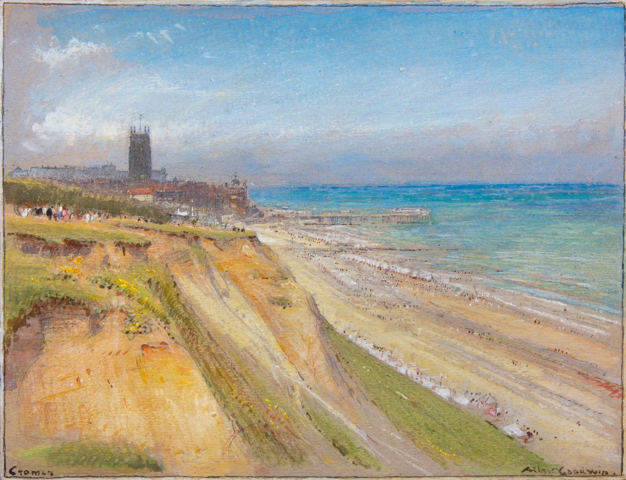 Cromer (aguarela com aguarela e lápis sobre papel colorido) de Albert Goodwin