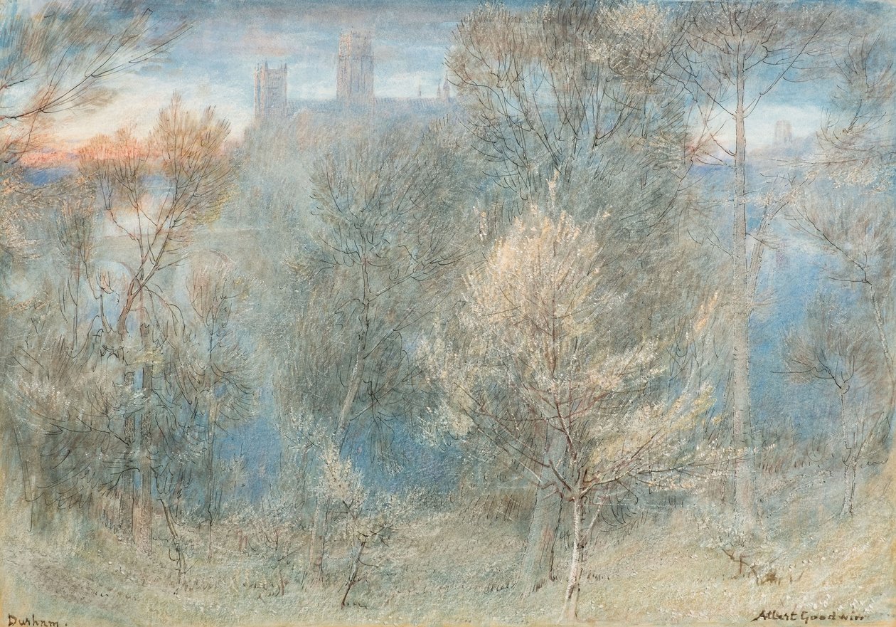 Durham (aguarela) de Albert Goodwin