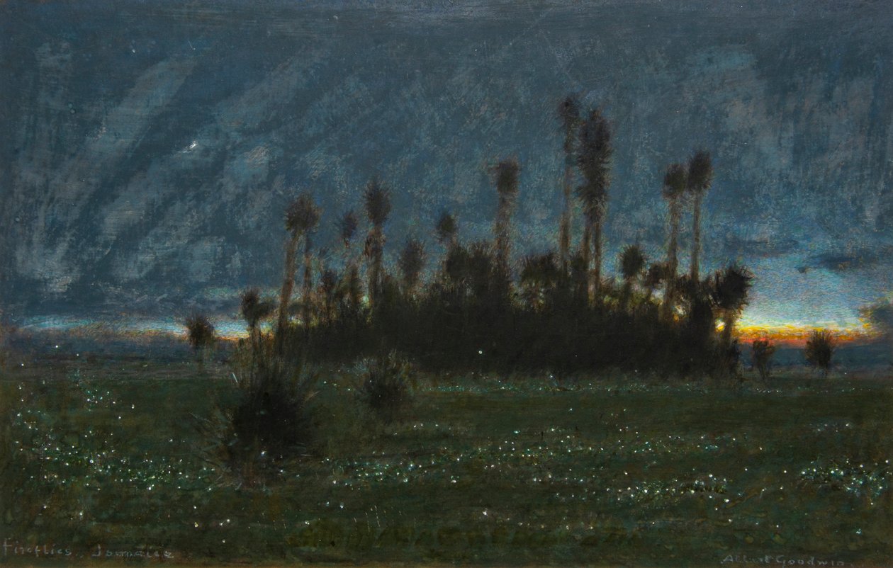 Pirilampos, Jamaica (aguarela com aguarela) de Albert Goodwin