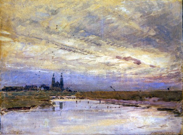 Reculver, Kent (aguarela sobre papel) de Albert Goodwin