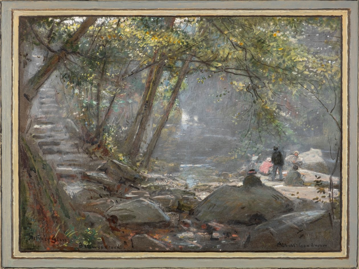 O Vale das Fadas. Betwys-Y-Coed (aguarela) de Albert Goodwin