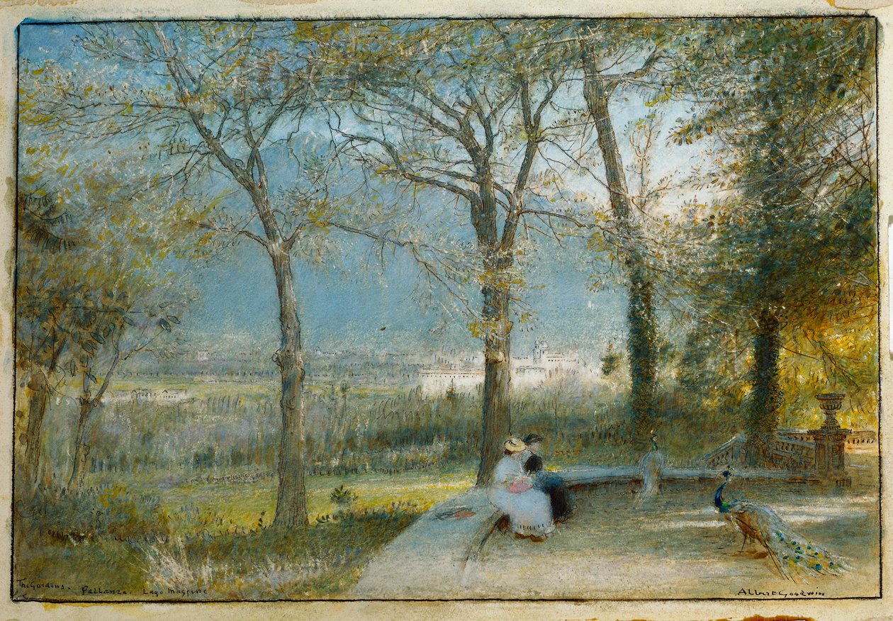 Os Jardins, Pallanza, Lago Maggiore de Albert Goodwin