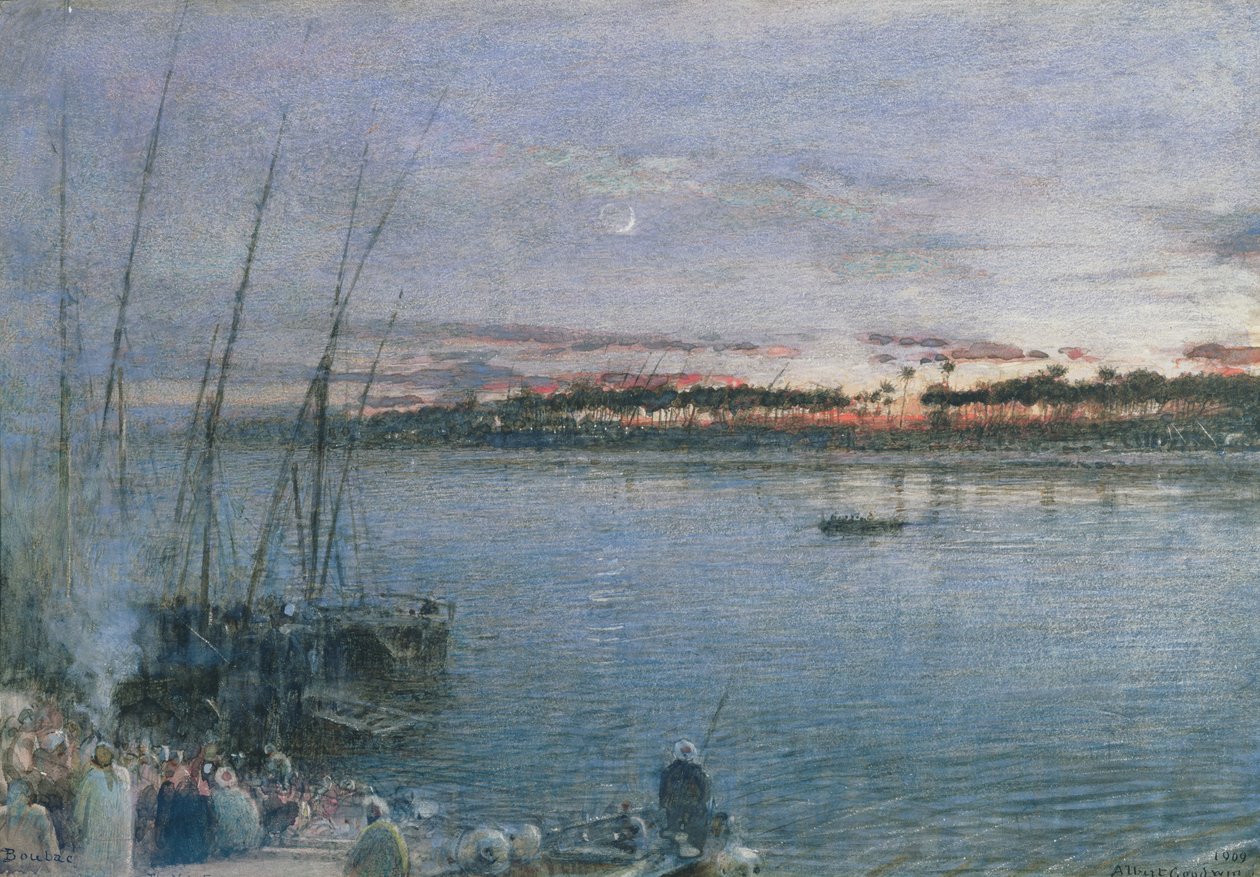 The Nile Ferry Boulac: a balsa do Nilo de Albert Goodwin
