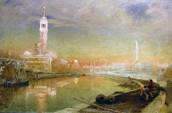 Venice- Madrugada do Verão (óleo sobre tela) de Albert Goodwin