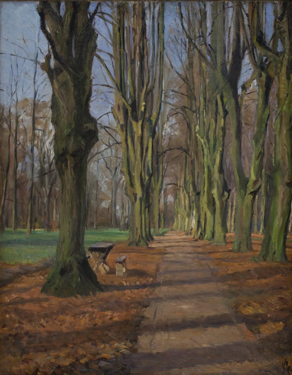 Uma avenida em Søndermarken. Frederiksberg de Albert Gottschalk