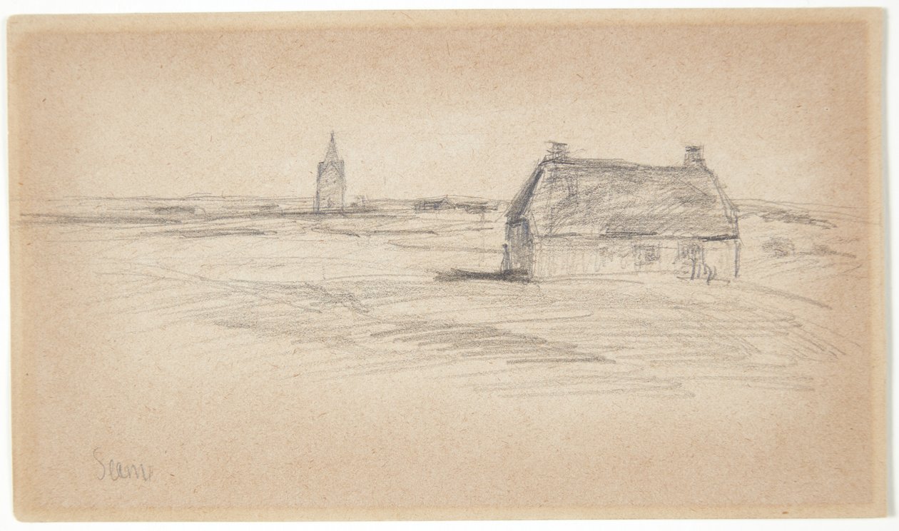 Casa da fazenda e torre da igreja de Albert Gottschalk