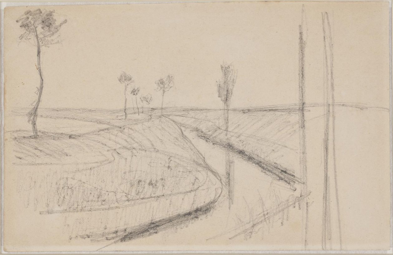 Paisagem com vala ou canal largo e profundo de Albert Gottschalk
